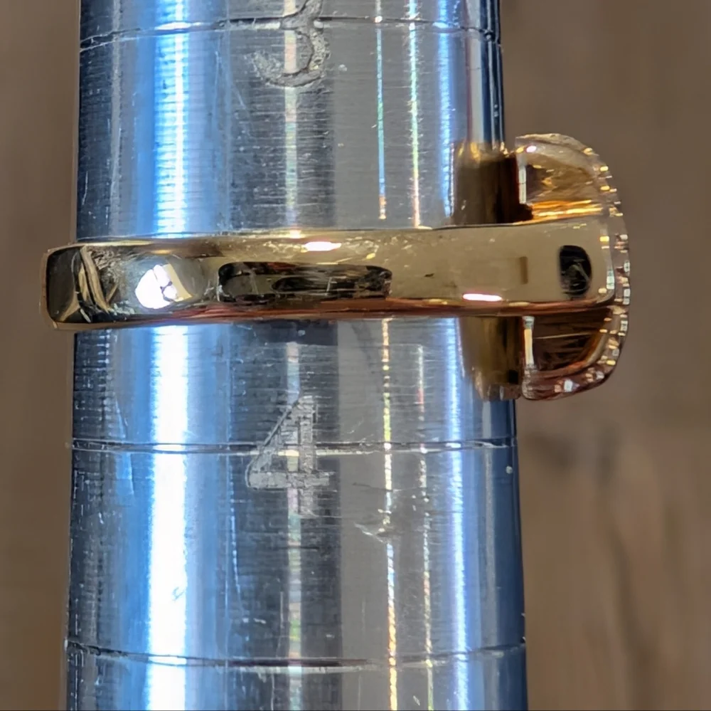 14k Gold Garnet Etruscan Style Ring - sz. 3.5 - Picture 10 of 12